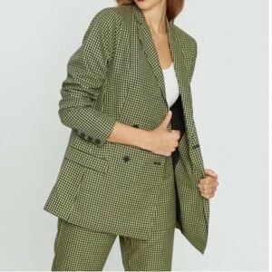 Two Piece Capulet Gingham Suit - XS Blazer and S Pant